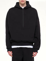 Property Lounge Half Zip Hoodie in Black