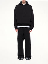 Property Lounge Half Zip Hoodie in Black