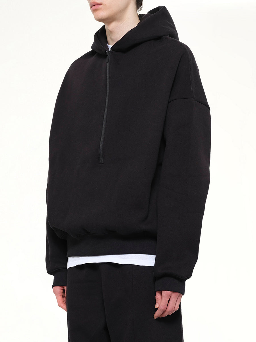 Property Lounge Half Zip Hoodie in Black
