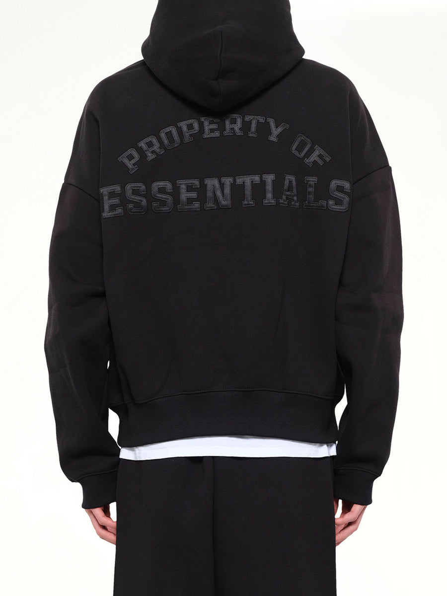 Property Lounge Half Zip Hoodie in Black