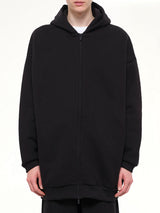 Property Lounge Long Zip Hoodie in Black