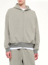 Signature Classic Full Zip Hoodie in Concrete Heather