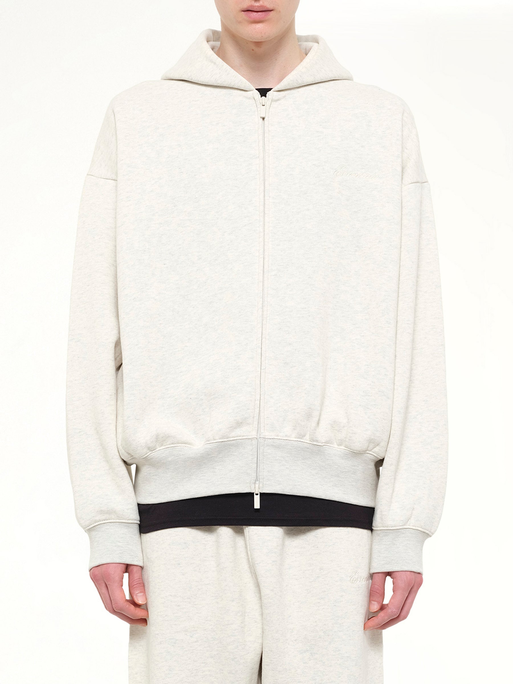 Signature Classic Full Zip Hoodie in Oatmeal Heather