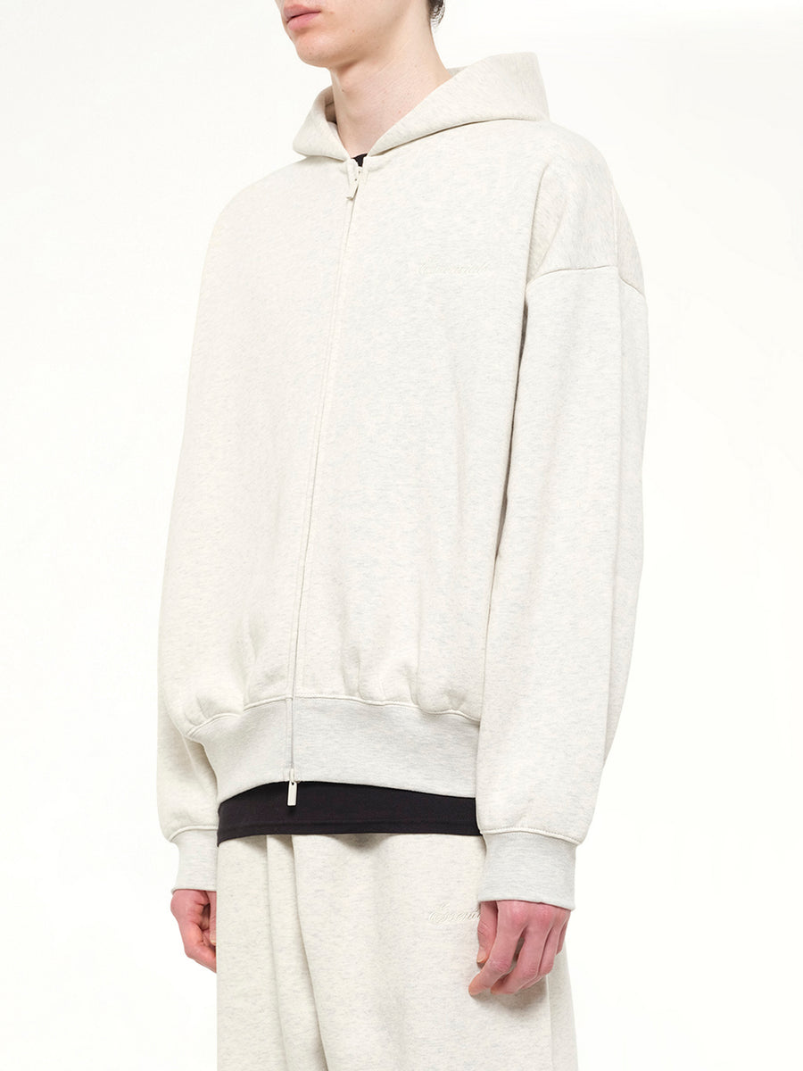 Signature Classic Full Zip Hoodie in Oatmeal Heather