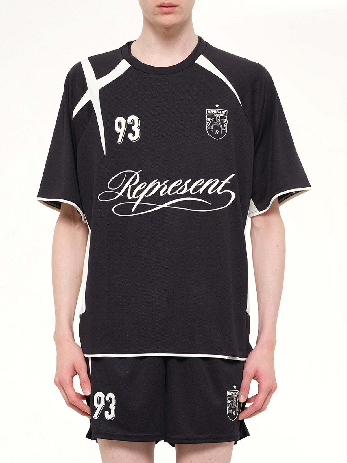 Star Football Top in Jet Black
