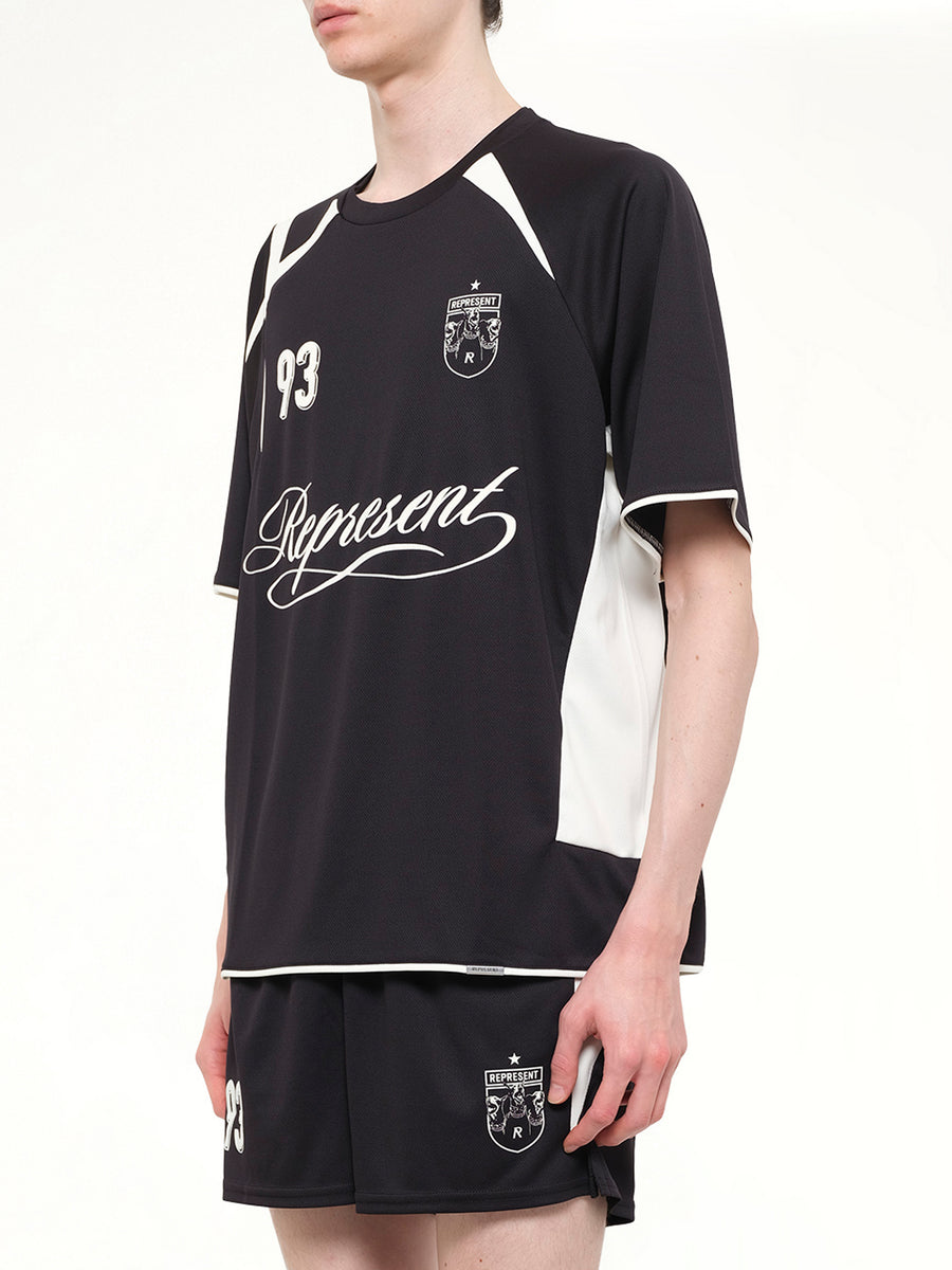 Star Football Top in Jet Black