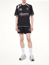 Star Football Top in Jet Black