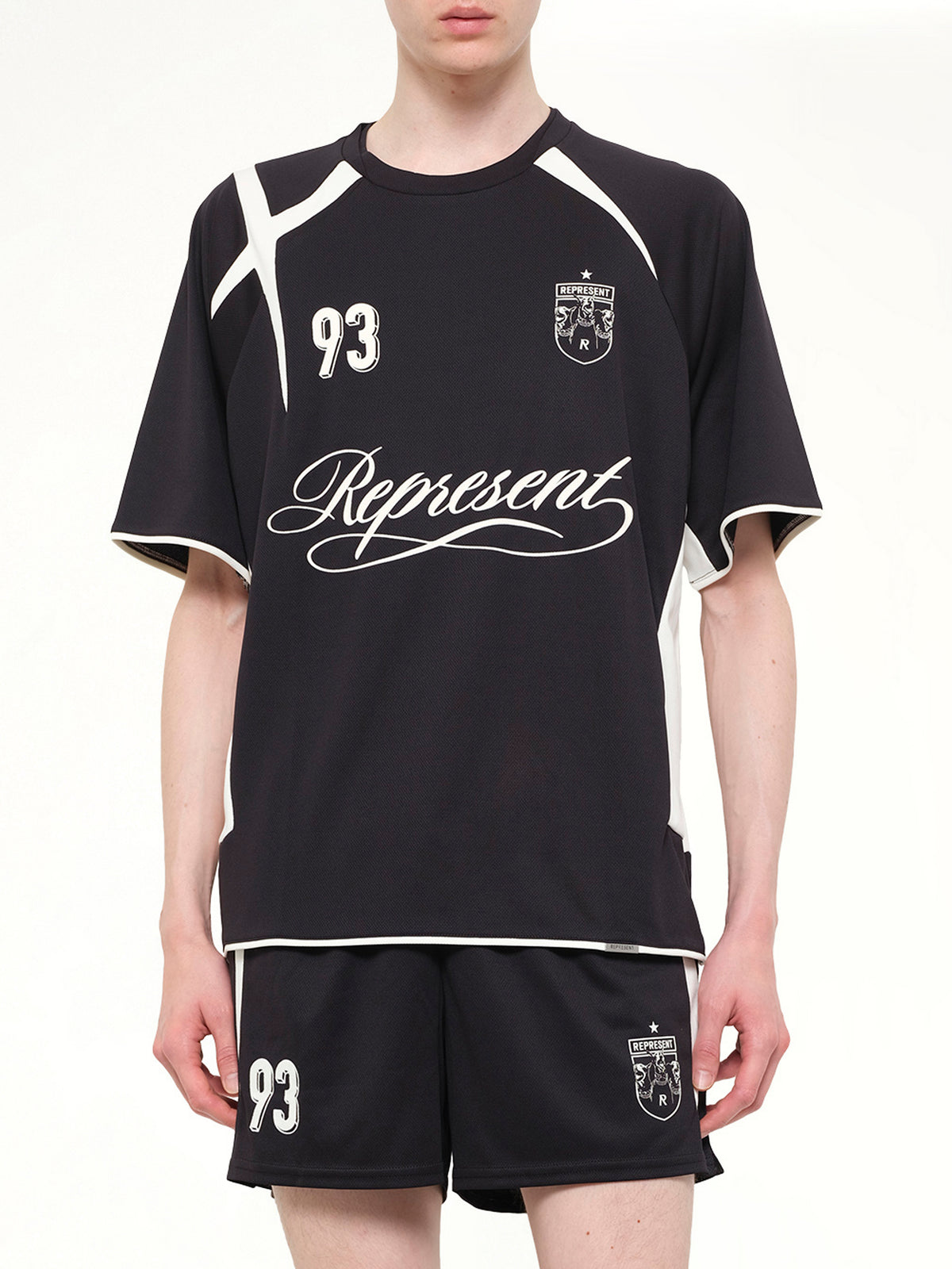 Star Football Top in Jet Black