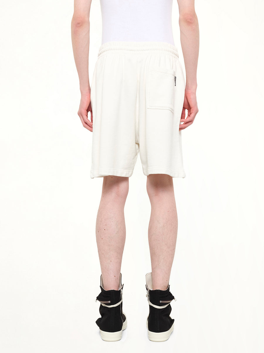Waist Logo Sweatshorts in Off White/Black