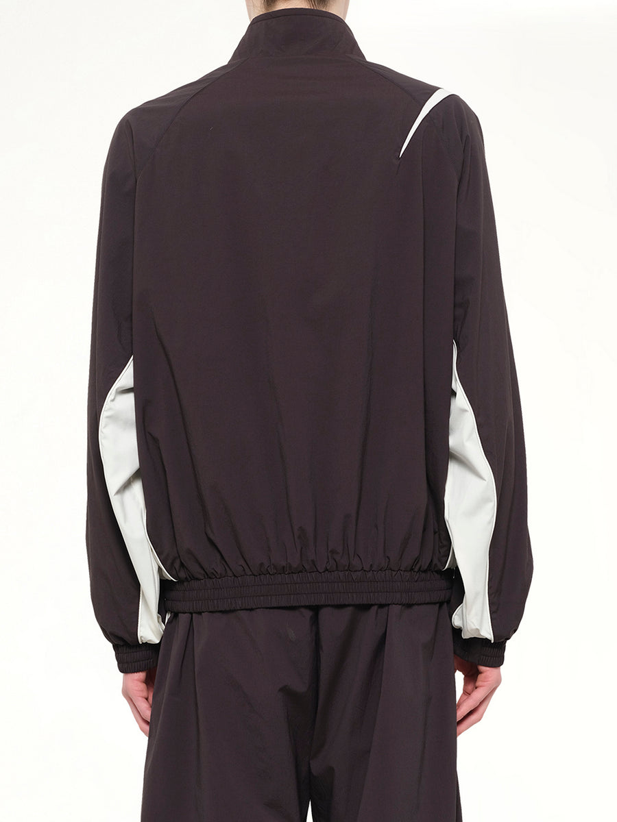 Woven Track Star Jacket in Jet Black
