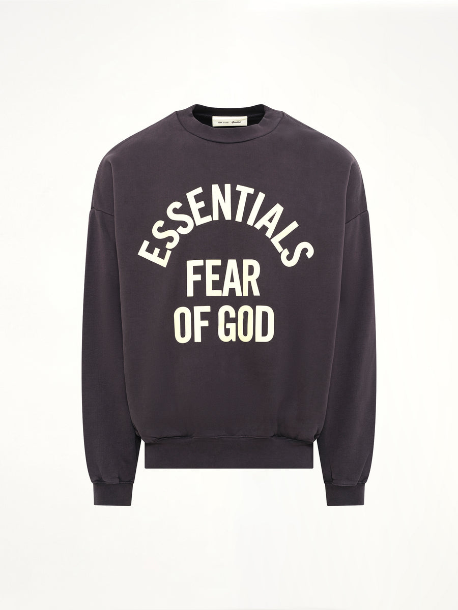 Campus 90's Crewneck Sweatshirt in Faded Black