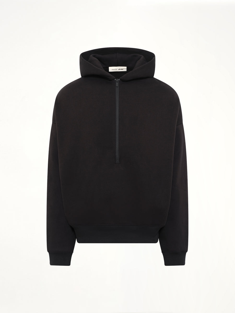 Property Lounge Half Zip Hoodie in Black