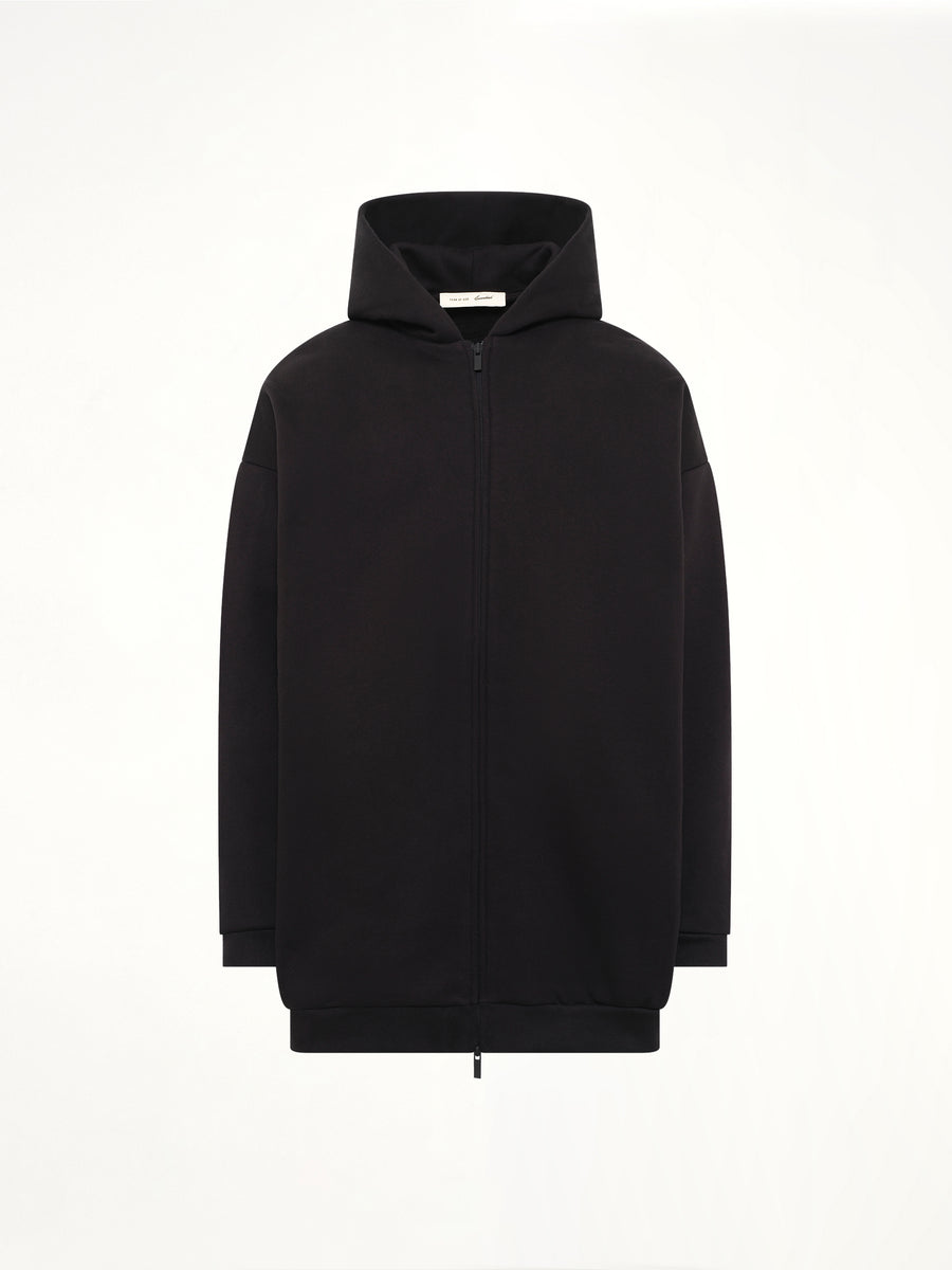 Property Lounge Long Zip Hoodie in Black