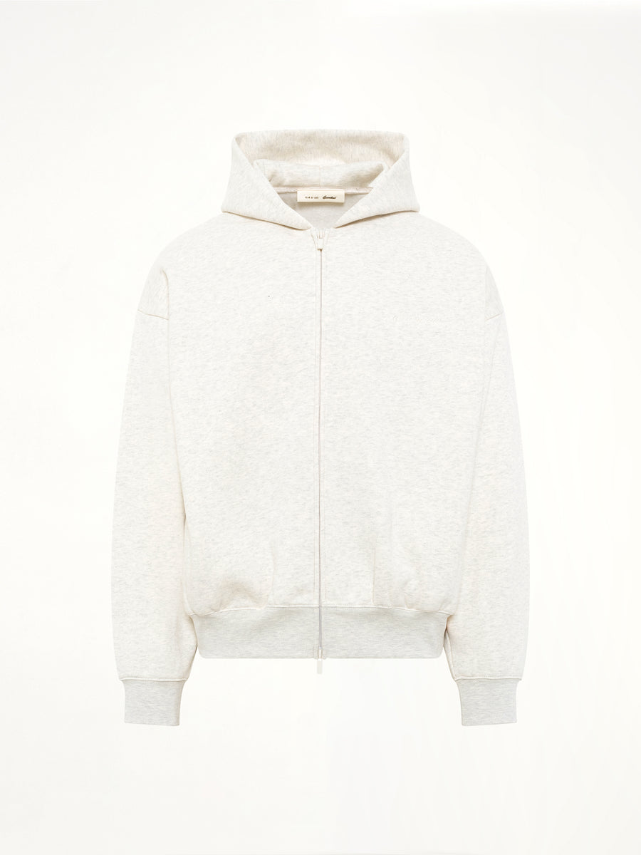 Signature Classic Full Zip Hoodie in Oatmeal Heather