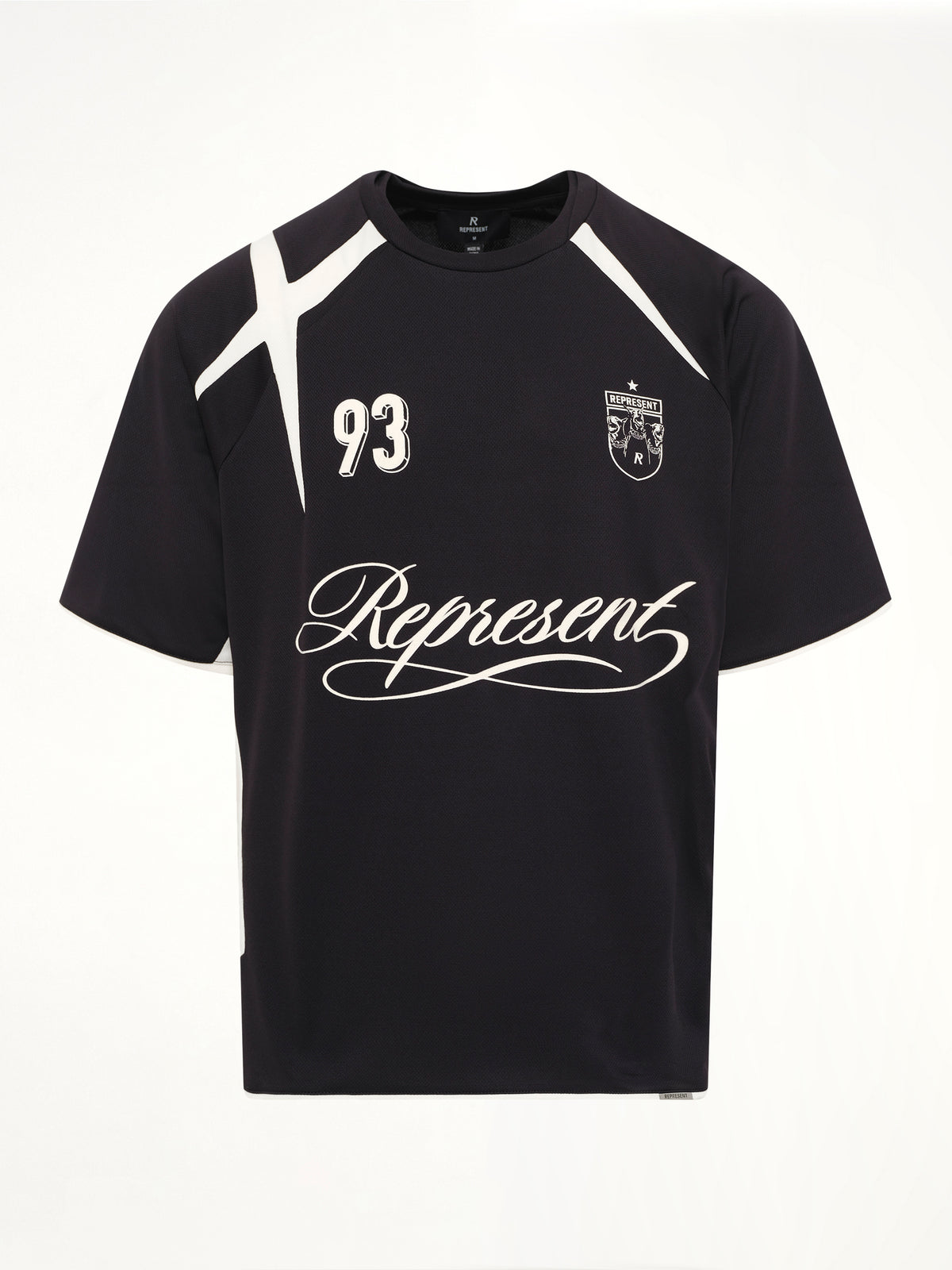 Star Football Top in Jet Black