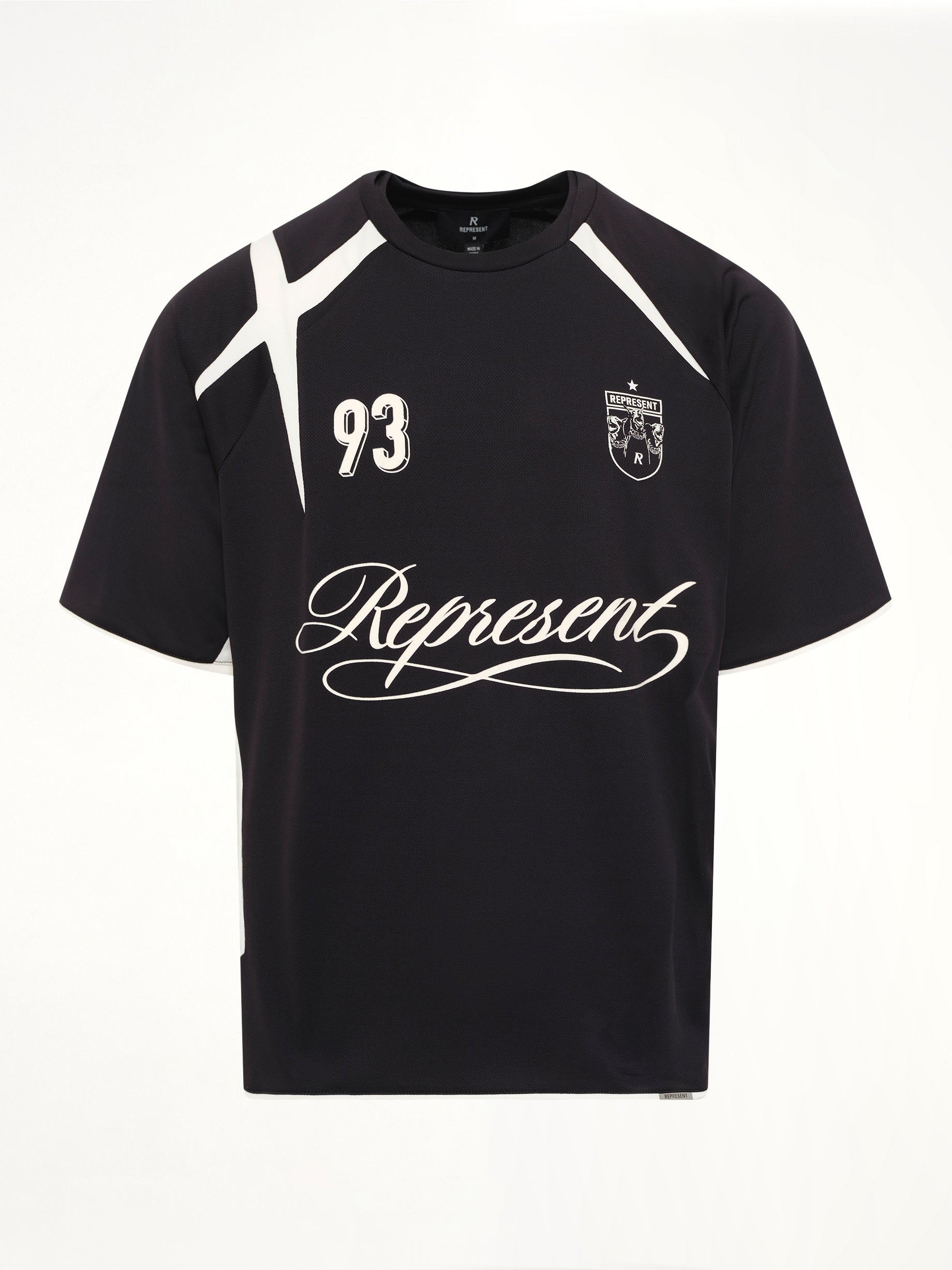Star Football Top in Jet Black