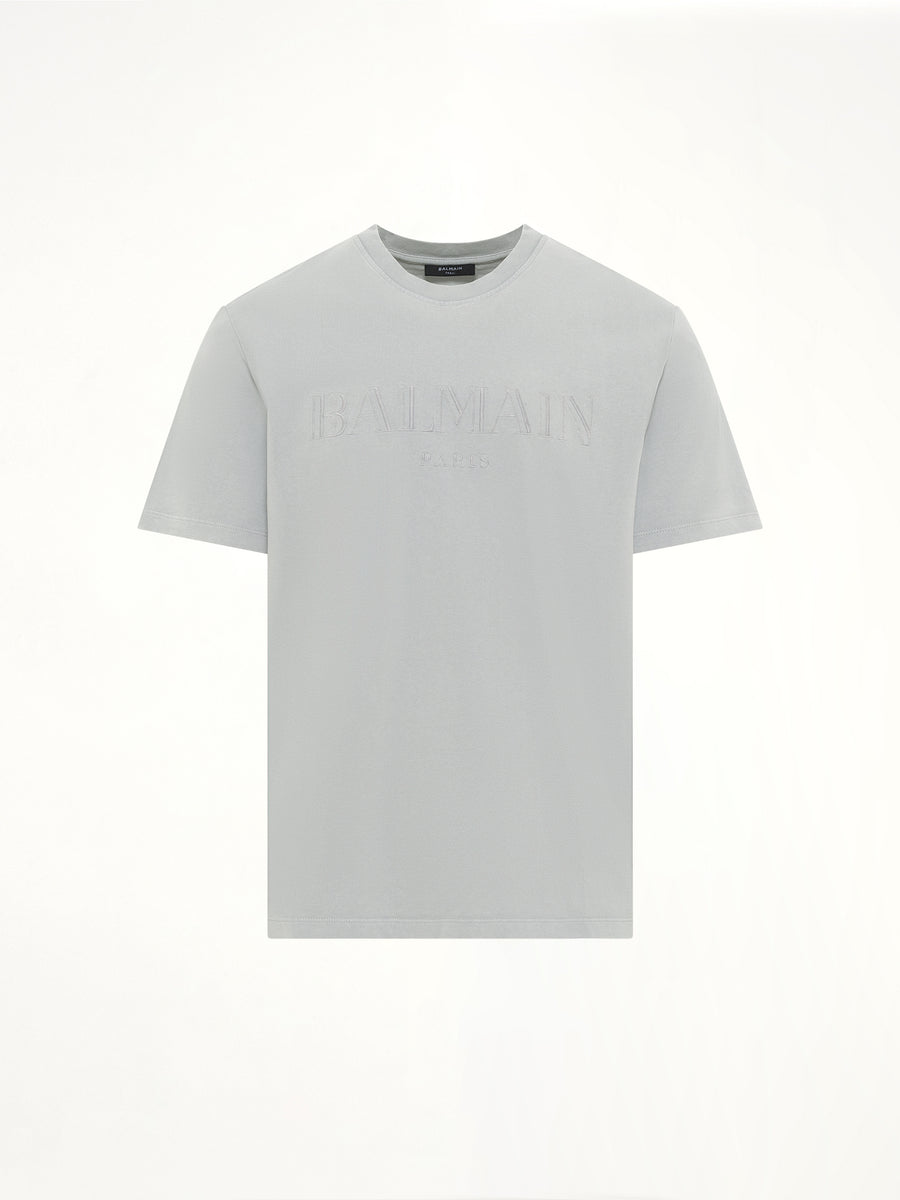 Balmain Vintage Emb T-Shirt Reg Fit in Grey