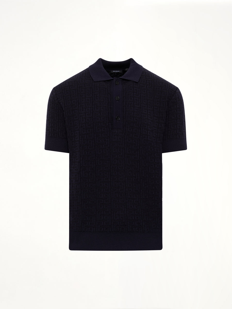 Monogram Vanise Knit Polo in Blue
