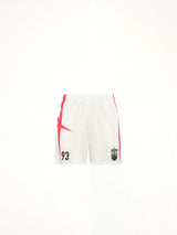 플랫 화이트 프린트 스파이크 풋볼 쇼츠