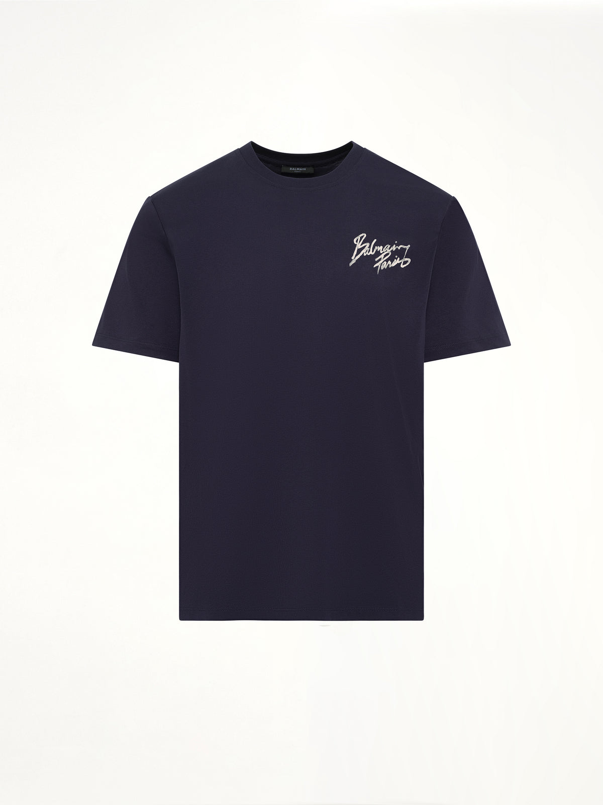 ブルーのスモールバルマンパリブラッシュTシャツレギュラーフィット