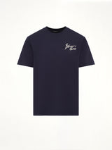 ブルーのスモールバルマンパリブラッシュTシャツレギュラーフィット