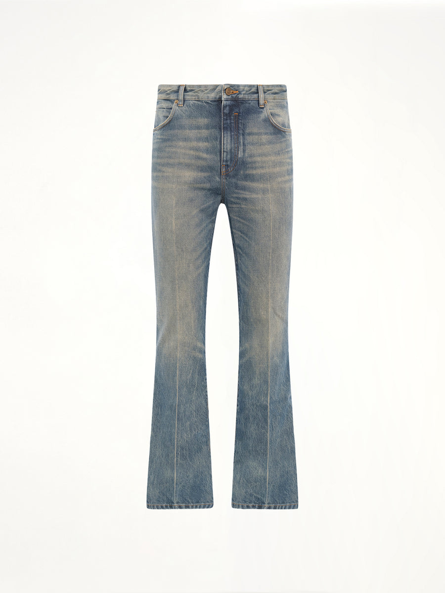 Tube Leg Jeans Vintage Wash in Blue