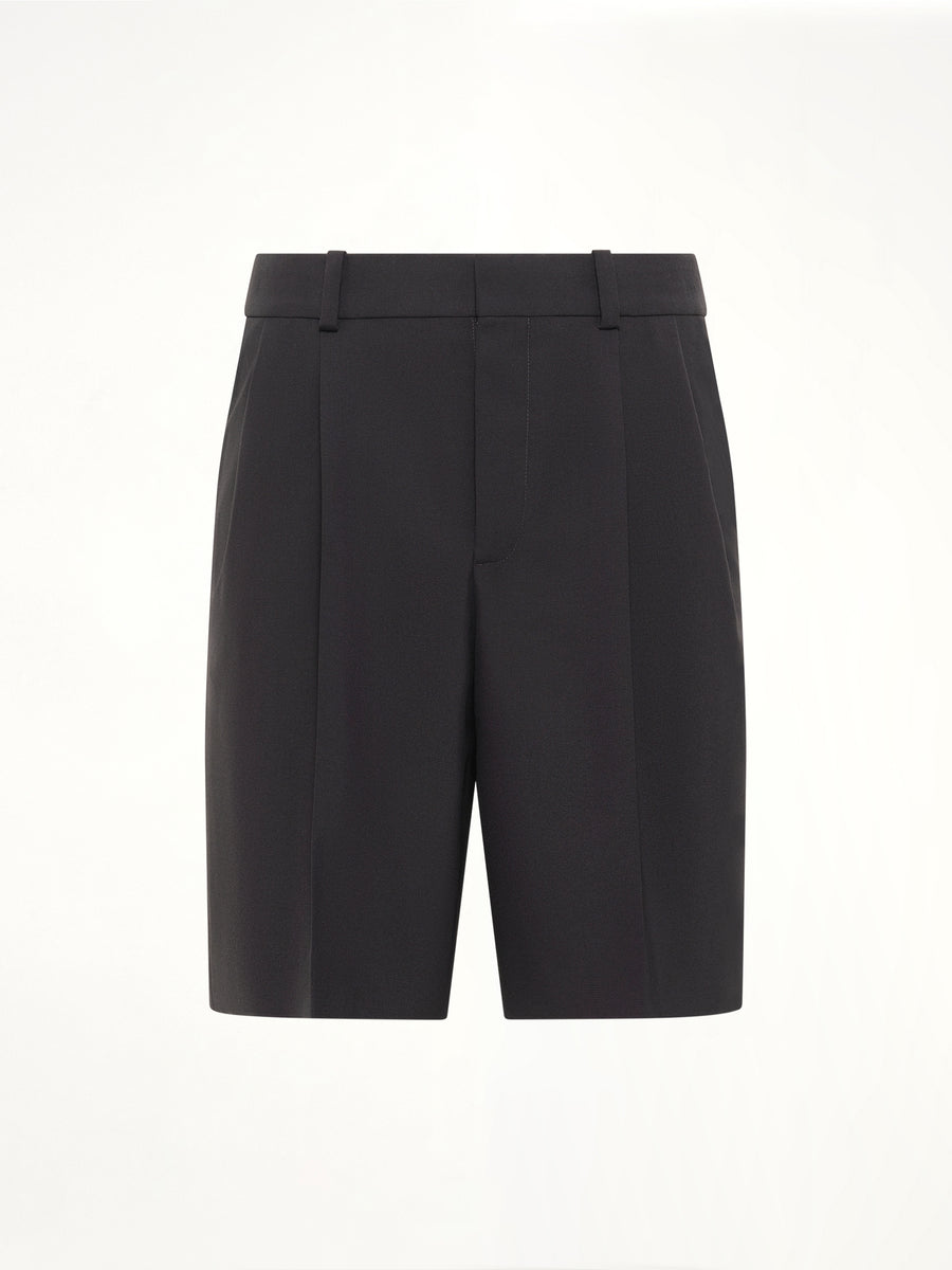 Wool Tailored Bermuda in Black