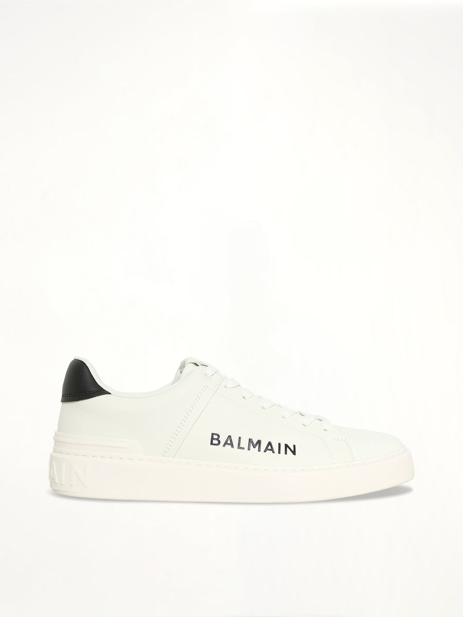 2026 B-Court Printed Balmain Sneaker in White