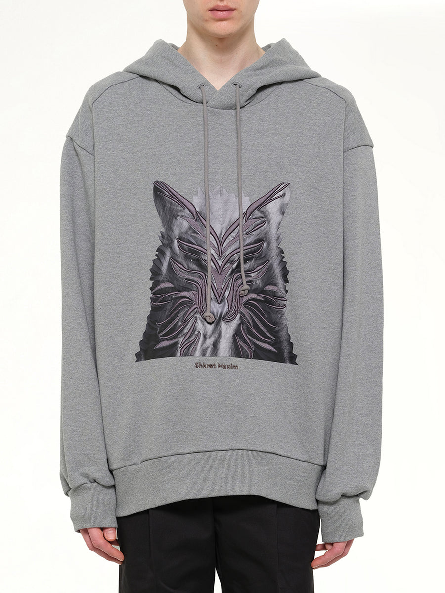 Wolf Hoodie in Grey
