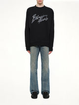 Big Balmain Paris Brush Sweatshirt Reg in Black