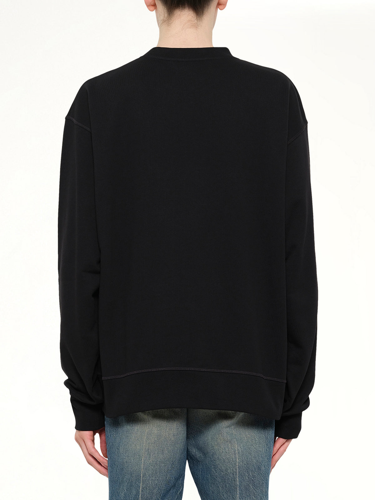 Big Balmain Paris Brush Sweatshirt Reg in Black