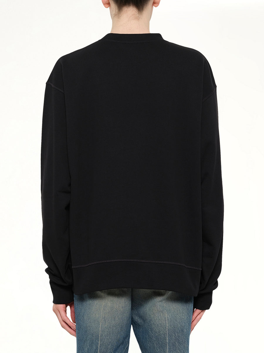 Big Balmain Paris Brush Sweatshirt Reg in Black