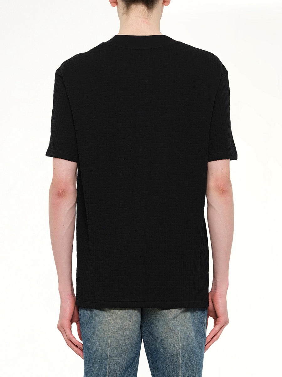 Monogram Balmain Sponge T-Shirt Reg Fit in Black