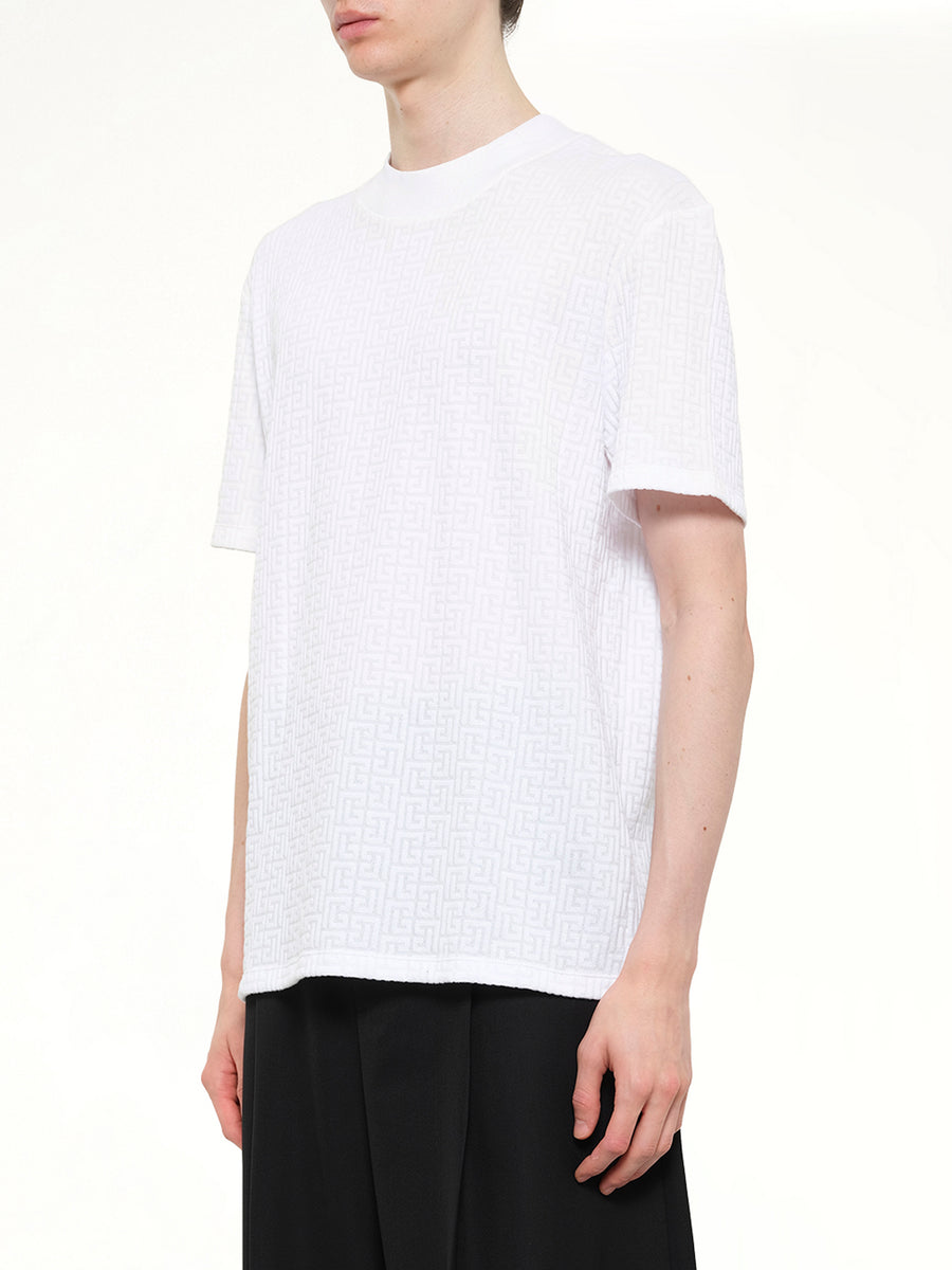 Monogram Sponge T-Shirt Reg Fit in White