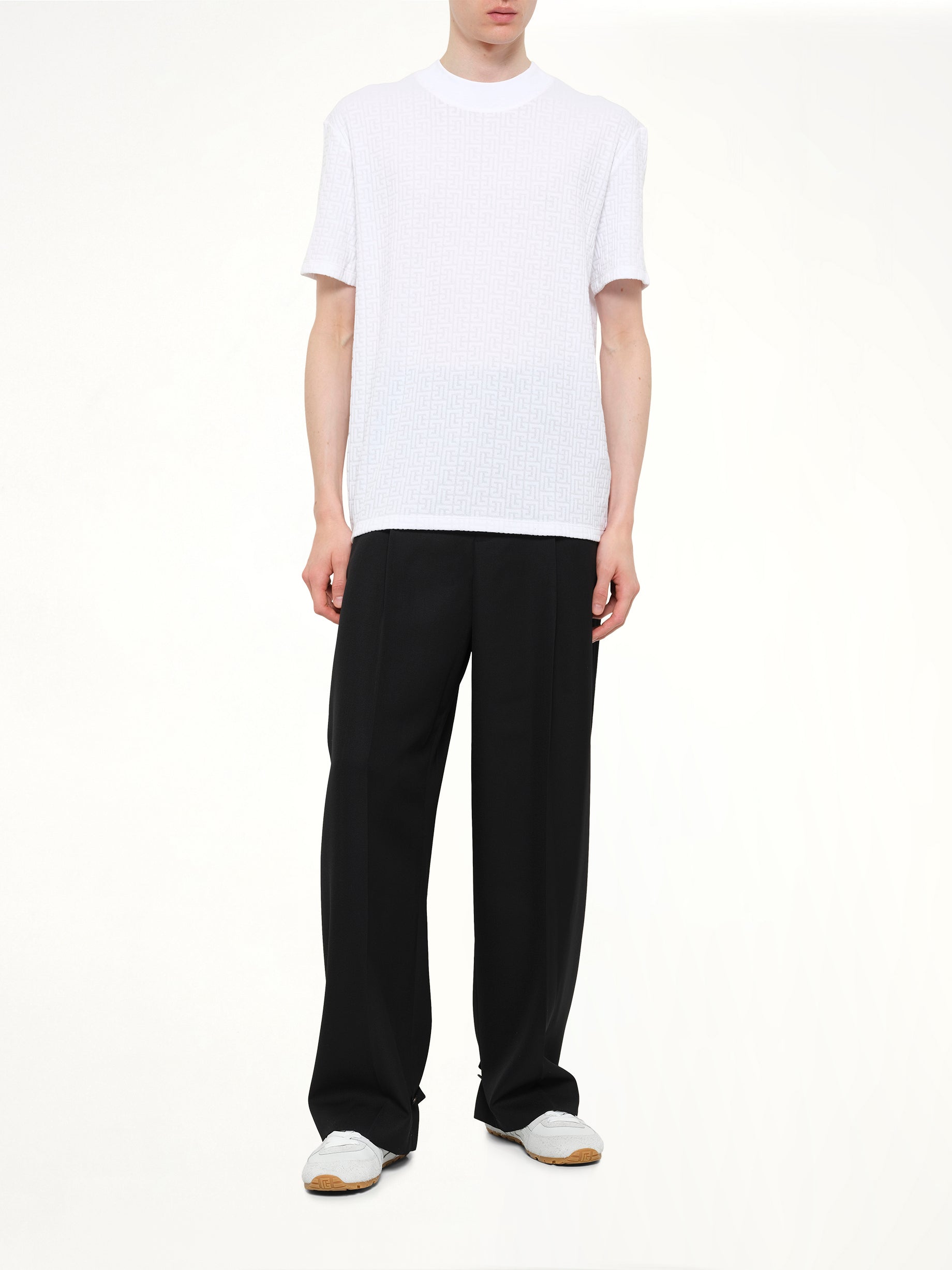 Monogram Sponge T-Shirt Reg Fit in White