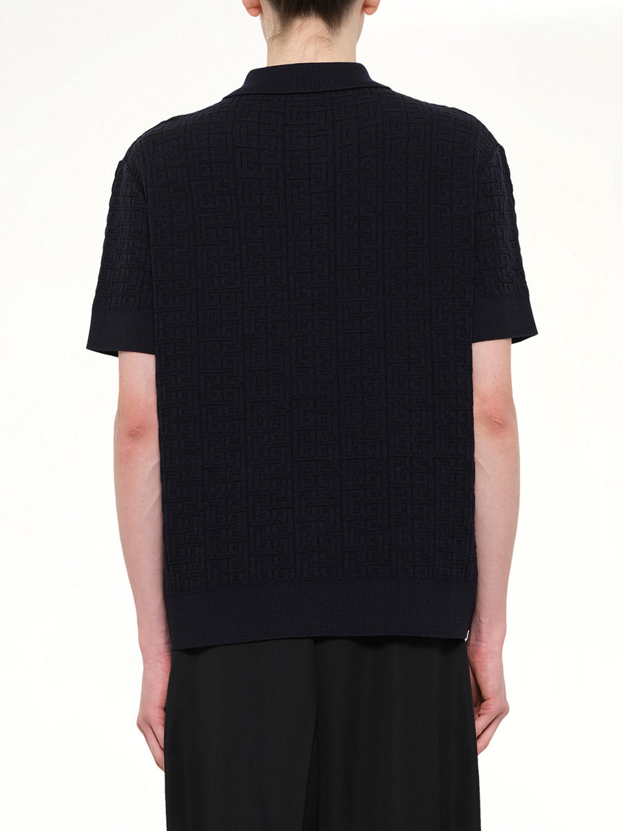 Monogram Vanise Knit Polo in Blue