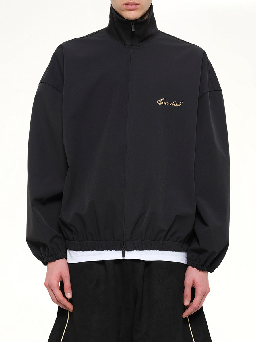 Signature Full Zip Track Jacket in Vintage Black