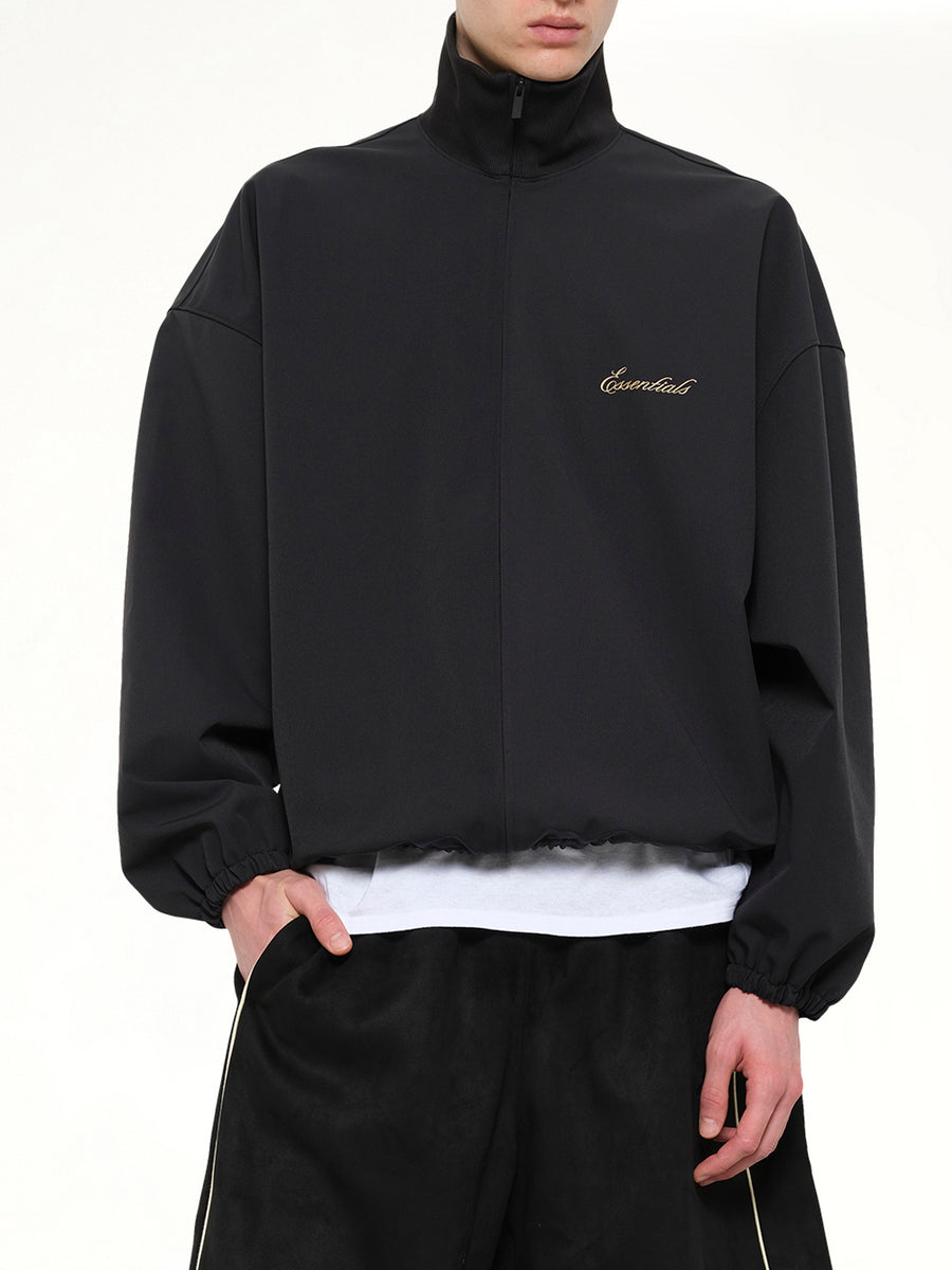 Signature Full Zip Track Jacket in Vintage Black