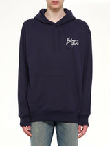 Small Balmain Paris Brush Hoodie Reg in Blue