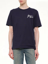 ブルーのスモールバルマンパリブラッシュTシャツレギュラーフィット