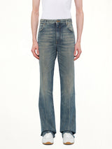 Tube Leg Jeans Vintage Wash in Blue