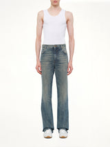 Tube Leg Jeans Vintage Wash in Blue