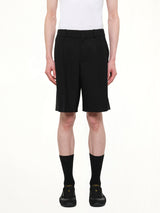 Wool Tailored Bermuda in Black
