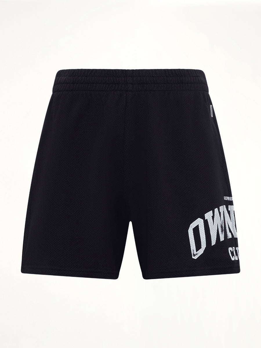 Owners Mesh Short in Jet Black