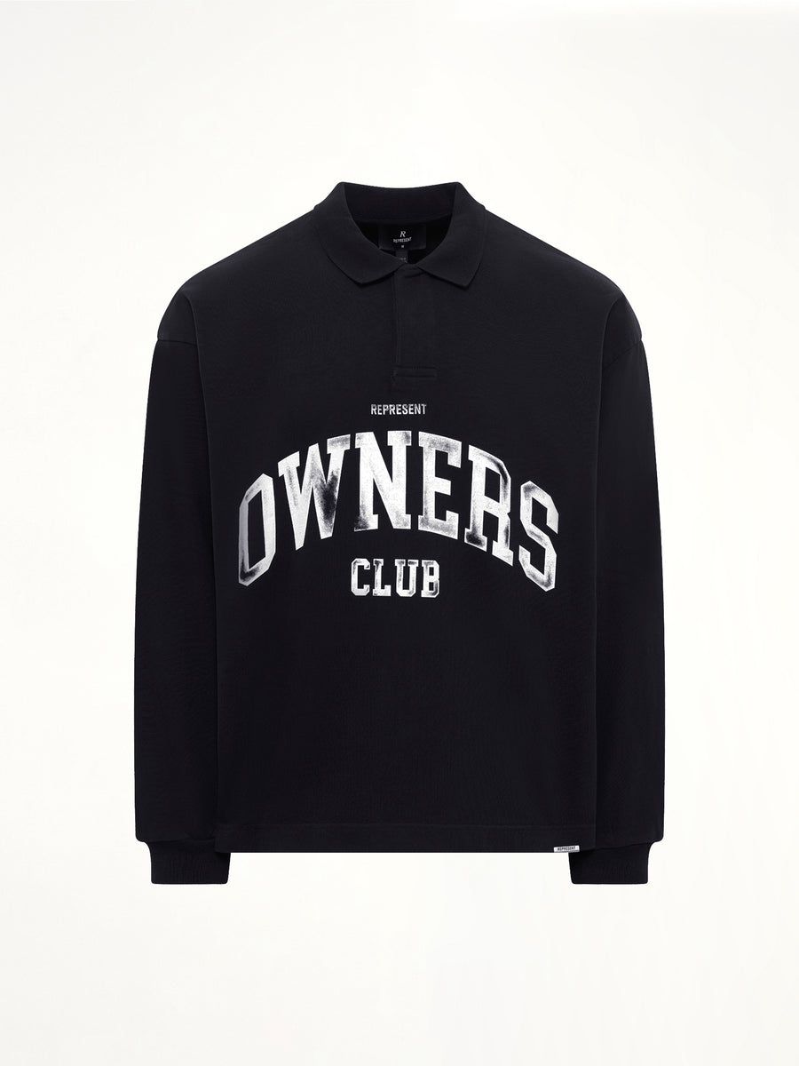 Owners Rugby Top in Jet Black
