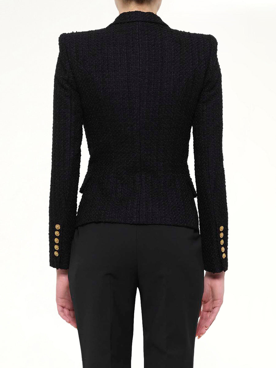 6 BTN Tweed Jacket in Black