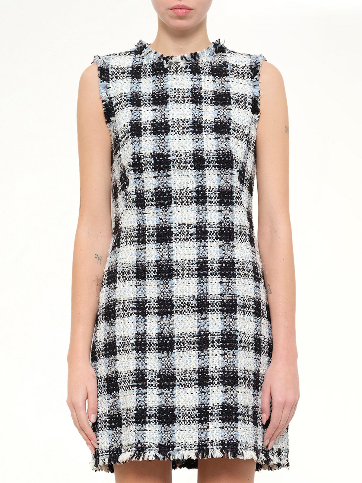 AMQ - CHECKC TWEED DRESS