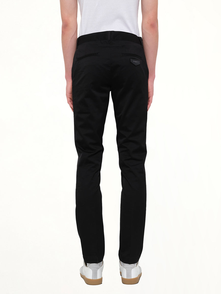 Chino Patch Pants in Black