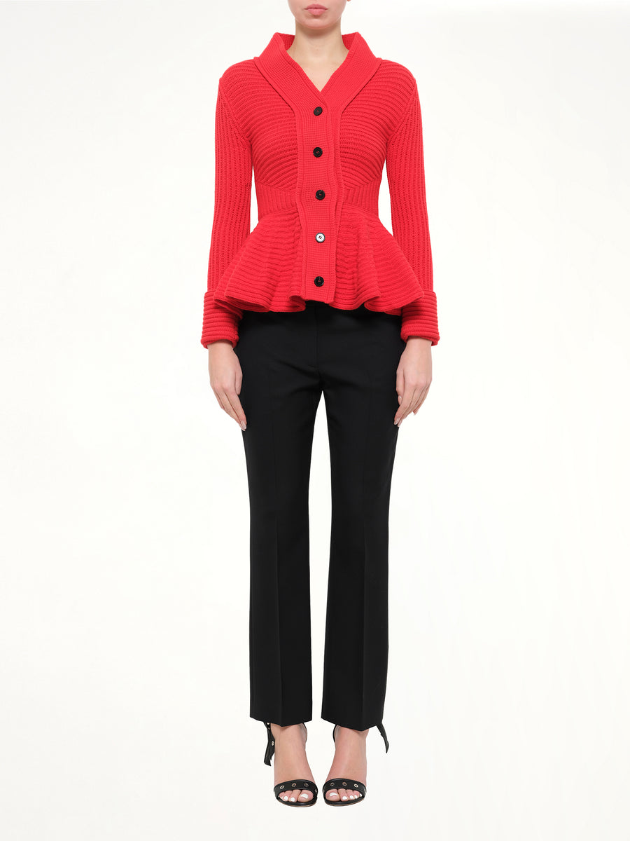 Chunky Cardigan in Red