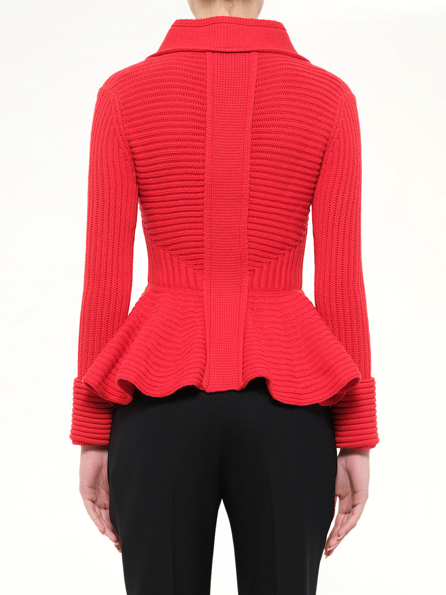 Chunky Cardigan in Red